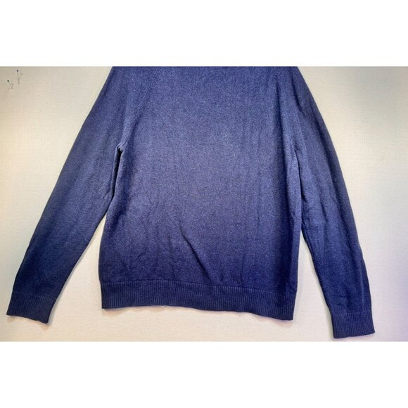 Banana Republic Mens Knit 1/4 Button-Up Sweater XL Navy Blue - Picture 10 of 11